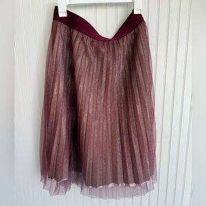 Fairycore Red Tulle Skirt with Sparkles Size XL